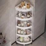 5-Tier Corner Storage Rack with Rotatable Wheels