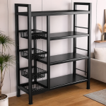 4-TIER METAL KITCHEN RACK, FREE STANDING SHELF FOR HOME AND KITCHEN – 90 CM x 32CM x 125CM - Image 3