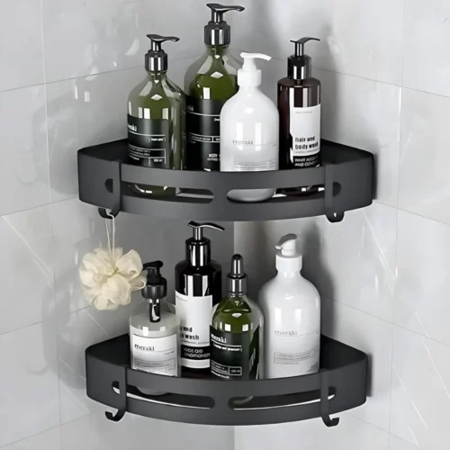 ALUMINUM BATHROOM CORNER RACK