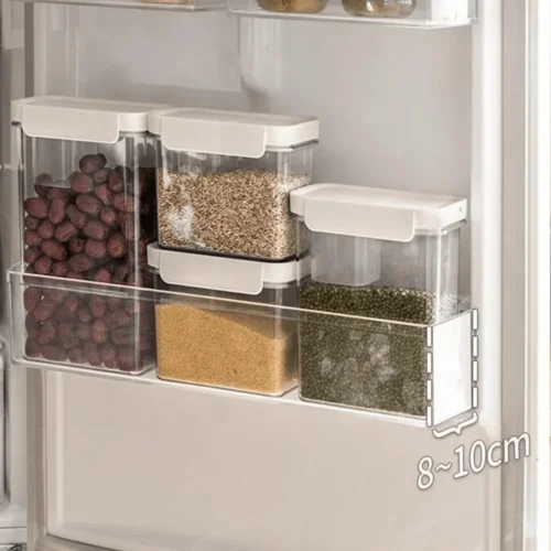 airtight food container, food storage container, 1100ml container, 1800ml container, 2300ml container, premium ABS plastic container, heavy-duty food container, dual opener container, food-grade storage, durable kitchen container, multi-size food container, airtight plastic container, leak-proof food storage.