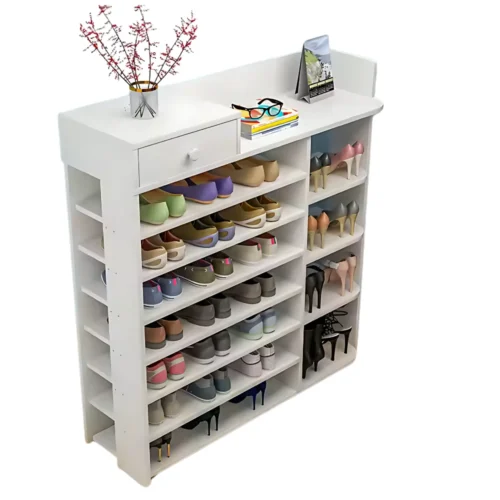 8-tier shoe rack, free-standing shoe storage, wooden shoe shelf, shoe organizer, shoe storage rack, living room shoe rack, dormitory shoe organizer, wooden shoe rack, entrance shoe storage, multi-tier shoe rack, shoe rack for entrance, living room storage, shoe display rack, space-saving shoe shelf, wooden shoe storage.