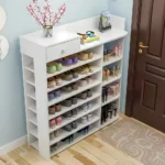 8-tier shoe rack, free-standing shoe storage, wooden shoe shelf, shoe organizer, shoe storage rack, living room shoe rack, dormitory shoe organizer, wooden shoe rack, entrance shoe storage, multi-tier shoe rack, shoe rack for entrance, living room storage, shoe display rack, space-saving shoe shelf, wooden shoe storage.