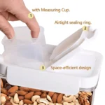 airtight food container, food storage container, 1100ml container, 1800ml container, 2300ml container, premium ABS plastic container, heavy-duty food container, dual opener container, food-grade storage, durable kitchen container, multi-size food container, airtight plastic container, leak-proof food storage.