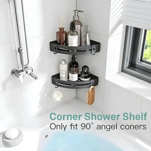 ALUMINUM BATHROOM CORNER RACK