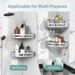 luminum Bathroom Corner Rack Spice Rack