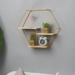 hexagon wall shelf, floating shelves for kitchen, 3-tier wall-mounted shelves, hexagonal floating shelves, decorative honeycomb shelves, wooden and metal shelves, rustic wall decor, hanging octagon shelves, modern hexagonal shelves, wall-mounted hexagon shelves, rustic style decor shelves, decorative hanging shelves, black hexagon wall shelf, gold hexagon wall shelf, bedroom floating shelves, living room wall shelves, kitchen storage wall shelves, floating wall shelves for bathrooms, wall decor shelving units, mounted wooden and metal shelves.