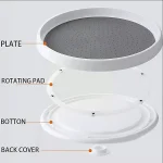 LAZY SUSAN, ROTATABLE STORAGE RACK, TURNABLE KITCHEN SPICES ORGANIZER, 360° ROTATING SEASONING STORAGE RACK-SINGLE LAYER (RACK ONLY) - Image 9