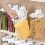 MULTI-SIZE FOOD GRADE KITCHEN JARS WITH HANDLE – EASY ACCESS STORAGE FOR DRY GOODS