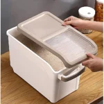 rice storage basket, grain organizer, dry food container, rice organizer 5kg, rice organizer 10kg, airtight storage container, rice and grain storage bin, food-safe container, kitchen storage container, stackable storage box, dry food organizer, rice dispenser, moisture-proof container, rice keeper, compact food storage, large capacity storage, kitchen pantry organizer, sealed grain container, rice storage solution.