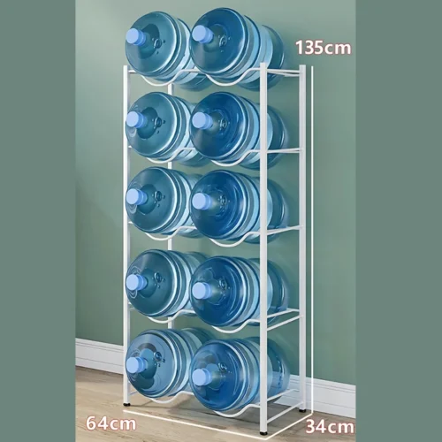 WATER GALLON STORAGE RACK – 6 LAYER, 8 LAYER, 10 LAYER WATER CAN STORAGE SOLUTIONS