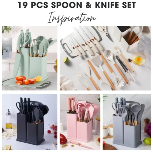 19pcs kitchen utensil set, non-stick spatula set, heat-resistant cooking utensils, wooden handle kitchen tools, silicone cooking utensils, kitchen utensil set Sri Lanka, buy cooking utensils online, non-stick cookware utensils, kitchen tools with storage holder, best cooking utensils Sri Lanka, racks.lk kitchen accessories, premium cooking tools, stylish kitchen utensil set, durable cooking utensils, affordable kitchen tools Sri Lanka, islandwide delivery kitchen accessories