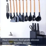 19pcs kitchen utensil set, non-stick spatula set, heat-resistant cooking utensils, wooden handle kitchen tools, silicone cooking utensils, kitchen utensil set Sri Lanka, buy cooking utensils online, non-stick cookware utensils, kitchen tools with storage holder, best cooking utensils Sri Lanka, racks.lk kitchen accessories, premium cooking tools, stylish kitchen utensil set, durable cooking utensils, affordable kitchen tools Sri Lanka, islandwide delivery kitchen accessories