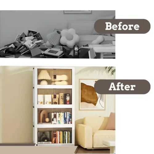 Storage cupboard in Sri Lanka, Durable storage cupboard, Foldable storage cabinet, Stackable cupboard, Spacious storage cupboard in Colombo, Home storage solutions in Sri Lanka, White and beige storage cupboard