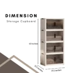 Storage cupboard in Sri Lanka, Durable storage cupboard, Foldable storage cabinet, Stackable cupboard, Spacious storage cupboard in Colombo, Home storage solutions in Sri Lanka, White and beige storage cupboard