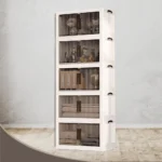 Storage cupboard in Sri Lanka, Durable storage cupboard, Foldable storage cabinet, Stackable cupboard, Spacious storage cupboard in Colombo, Home storage solutions in Sri Lanka, White and beige storage cupboard