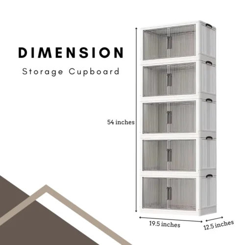 Storage cupboard in Sri Lanka, Durable storage cupboard, Foldable storage cabinet, Stackable cupboard, Spacious storage cupboard in Colombo, Home storage solutions in Sri Lanka, White and beige storage cupboard