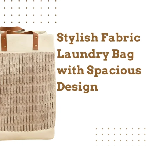 laundry bag in Sri Lanka, fabric laundry basket, stylish laundry bag, laundry hamper in Colombo, best laundry storage in Sri Lanka, collapsible laundry bag, modern laundry bin, laundry organizer, home storage solutions in Sri Lanka, Racks.lk laundry basket