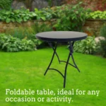 Foldable Round Table in Sri Lanka, Space-Saving Table, Compact Folding Table, Durable Round Table, Indoor & Outdoor Folding Table, Portable Dining Table, Metal Folding Table, Small Space Furniture, Versatile Foldable Table, Affordable Foldable Table, Racks.lk Foldable Table