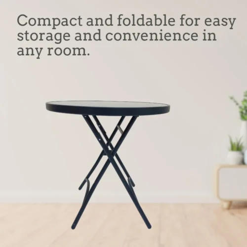 Foldable Round Table in Sri Lanka, Space-Saving Table, Compact Folding Table, Durable Round Table, Indoor & Outdoor Folding Table, Portable Dining Table, Metal Folding Table, Small Space Furniture, Versatile Foldable Table, Affordable Foldable Table, Racks.lk Foldable Table