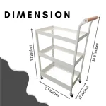 white 3 tier trolley in Sri Lanka, rolling storage cart Colombo, white metal utility rack Sri Lanka, mobile organizer cart white color, kitchen cart with wheels in Sri Lanka, bathroom storage trolley Colombo, racks.lk white trolley, stylish 3-tier storage rack Sri Lanka, white trolley rack for office, affordable storage cart in Colombo