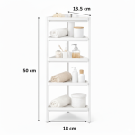 CORNER ORGANIZER SHELF – 5 TIER SPACE-SAVING STORAGE RACK FOR HOME & BATHROOM - Image 2