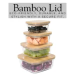 Bamboo Lid Glass Food Storage Container, Square Glass Container with Bamboo Lid, Airtight Food Storage, Leakproof Glass Container, Microwave Safe Glass Box, Bamboo Lid Storage Container in Colombo, Kitchen Storage in Sri Lanka