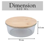 Bamboo Lid Glass Food Storage Container, Glass Container with Bamboo Lid, Airtight Food Storage, Leakproof Glass Container, Microwave Safe Glass Bowl, Bamboo Lid Container in Colombo, Food Storage Container in Sri Lanka