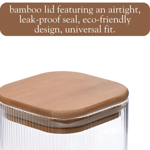 Bamboo lid glass jars Sri Lanka, airtight storage jars Colombo, glass food storage containers Sri Lanka, eco-friendly kitchen storage Sri Lanka, buy glass jars online Sri Lanka, leak-proof glass jars Sri Lanka. Glass jar with bamboo lid in Sri Lanka, airtight glass jars in Colombo, eco-friendly kitchen storage in Sri Lanka, food storage containers in Sri Lanka, leak-proof storage jars Colombo, square glass jars online Sri Lanka.