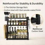3 TIER KITCHEN RACK – SPACIOUS KITCHEN RACK FOR SPICE BOTTELS - Image 3