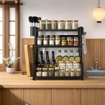 3 TIER KITCHEN RACK – SPACIOUS KITCHEN RACK FOR SPICE BOTTELS - Image 5