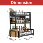 3 tier kitchen rack, kitchen rack in Sri Lanka, spice shelf Sri Lanka, kitchen organizer with board holder, carbon steel kitchen rack, spoon holder rack, kitchen shelf online Sri Lanka, racks.lk