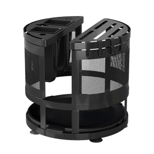 rotatable utensil holder, 360 kitchen organizer rack, carbon steel utensil stand, knife holder kitchen rack, kitchen tool organizer, kitchen storage stand, countertop utensil holder, racks.lk kitchen rack