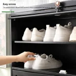 shoe cabinet in Sri Lanka, 6 layer shoe rack, closed shoe rack Sri Lanka, steel shoe storage cabinet, shoe organizer cabinet, powder coated shoe stand, racks.lk,4 Door 8 Layer Shoe Cabinet