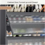 shoe cabinet in Sri Lanka, 6 layer shoe rack, closed shoe rack Sri Lanka, steel shoe storage cabinet, shoe organizer cabinet, powder coated shoe stand, racks.lk 4 Door 8 Layer Shoe Cabinet