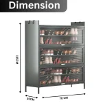4 Door 8 Layer Shoe Cabinet