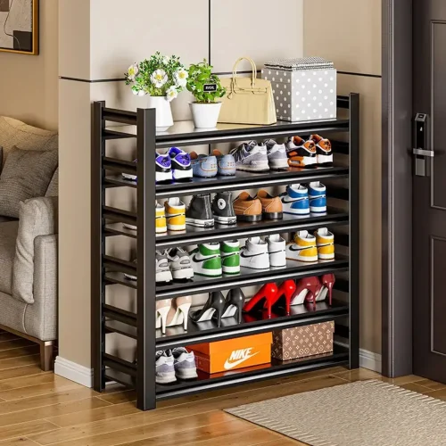 Buy a 6 Layer Adjustable Metal Shoe Rack | racks.lk