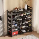 6 layer shoe rack, adjustable shoe rack Sri Lanka, metal shoe rack, steel frame shoe stand, racks.lk, shoe organizer for home, shoe shelf Sri Lanka, compact shoe rack, 6 layer shoe rack, adjustable metal shoe rack, shoe rack with steel frame, heavy duty shoe organizer, space saving shoe shelf, shoe rack Sri Lanka