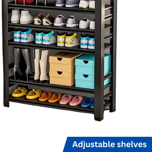 6 layer shoe rack, adjustable shoe rack Sri Lanka, metal shoe rack, steel frame shoe stand, racks.lk, shoe organizer for home, shoe shelf Sri Lanka, compact shoe rack, 6 layer shoe rack, adjustable metal shoe rack, shoe rack with steel frame, heavy duty shoe organizer, space saving shoe shelf, shoe rack Sri Lanka