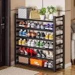 6 layer shoe rack, adjustable shoe rack Sri Lanka, metal shoe rack, steel frame shoe stand, racks.lk, shoe organizer for home, shoe shelf Sri Lanka, compact shoe rack, 6 layer shoe rack, adjustable metal shoe rack, shoe rack with steel frame, heavy duty shoe organizer, space saving shoe shelf, shoe rack Sri Lanka