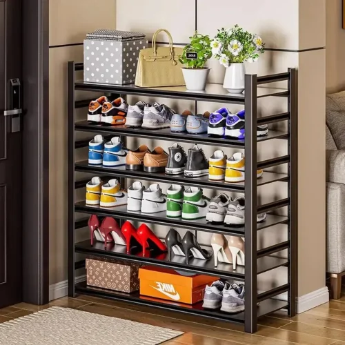 6 layer shoe rack, adjustable shoe rack Sri Lanka, metal shoe rack, steel frame shoe stand, racks.lk, shoe organizer for home, shoe shelf Sri Lanka, compact shoe rack, 6 layer shoe rack, adjustable metal shoe rack, shoe rack with steel frame, heavy duty shoe organizer, space saving shoe shelf, shoe rack Sri Lanka