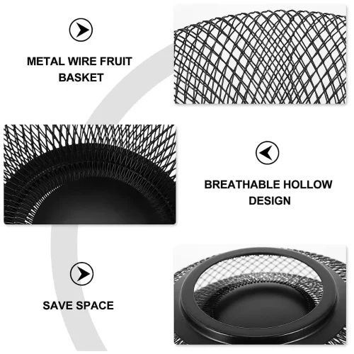 carbon steel fruit basket, black mesh fruit bowl, wire fruit basket Sri Lanka, kitchen countertop fruit holder, modern fruit bowl, racks.lk, fruit basket for kitchen, mesh wire bowl, fruit storage organizer, fruit bowl for table