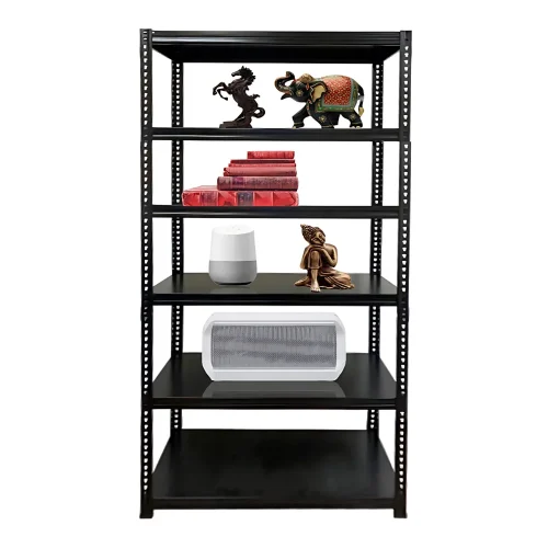6 tier steel rack, heavy duty storage rack Sri Lanka, boltless shelf, garage storage rack, steel shelving unit, warehouse rack Sri Lanka, racks.lk