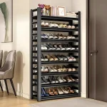 8 layer shoe rack, shoe rack Sri Lanka, adjustable shelf shoe rack, steel frame shoe organizer, metal shoe shelf, racks.lk, heavy duty shoe rack Sri Lanka, entryway shoe storage Heavy duty shoe rack, adjustable shelf shoe rack, steel frame shoe organizer, metal shoe rack, shoe rack for hallway, shoe storage Sri Lanka, space-saving shoe rack, entryway shoe shelf