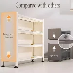 kitchen storage cabinet, carbon steel rack, kitchen organizer in Sri Lanka, 3-door kitchen shelf, modern kitchen storage, pantry rack Sri Lanka, kitchen furniture online Sri Lanka, racks.lk