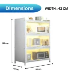 kitchen storage cabinet, carbon steel rack, kitchen organizer in Sri Lanka, 3-door kitchen shelf, modern kitchen storage, pantry rack Sri Lanka, kitchen furniture online Sri Lanka, racks.lk