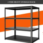 4 tier heavy storage rack, metal storage rack in Sri Lanka, garage storage shelf, warehouse rack Sri Lanka, pantry storage shelf, racks.lk
