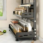 spice rack in Sri Lanka, adjustable spice rack shelf, kitchen organizer Sri Lanka, 3 layer spice rack, countertop spice stand, racks.lk