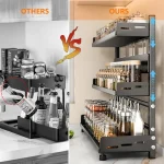 spice rack in Sri Lanka, adjustable spice rack shelf, kitchen organizer Sri Lanka, 3 layer spice rack, countertop spice stand, racks.lk