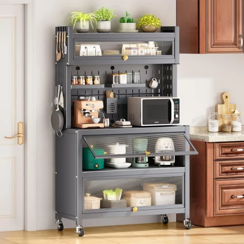 kitchen storage cabinet in Sri Lanka, microwave stand in Sri Lanka, kitchen rack with storage, movable kitchen cabinet, coffee station organizer Sri Lanka