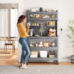 kitchen storage cabinet in Sri Lanka, microwave stand in Sri Lanka, kitchen rack with storage, movable kitchen cabinet, coffee station organizer Sri Lanka